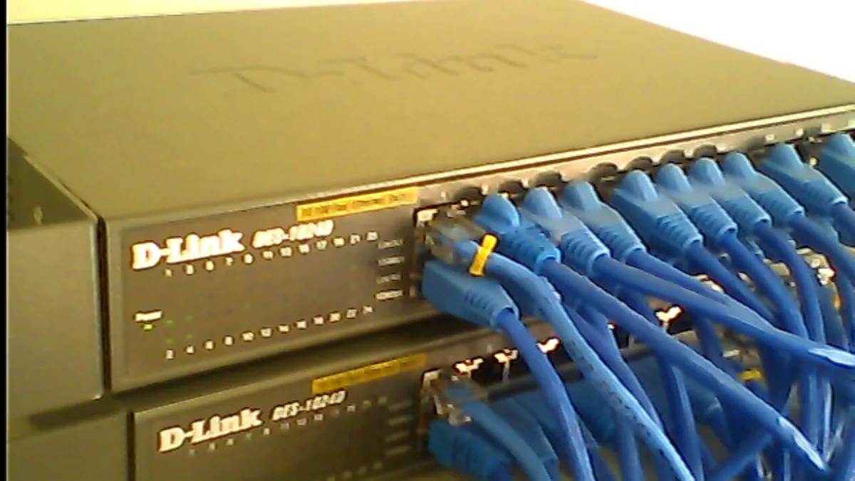 Photo by Mvdiogo, licensed under CC BY-SA 4.0 (Wikimedia Commons) Network switch used to route data between connected devices